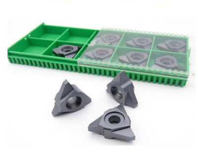 เม็ดมีด CNC คาร์ไบด์ภายนอกสีทอง 11ER 22ER ป้องกันสนิมขัดเงาสูง