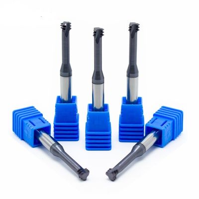 เครื่องตัดเกลียวคาร์ไบด์ซีเมนต์ที่แม่นยำแม่นยำ CNC Milling 3 Teeth